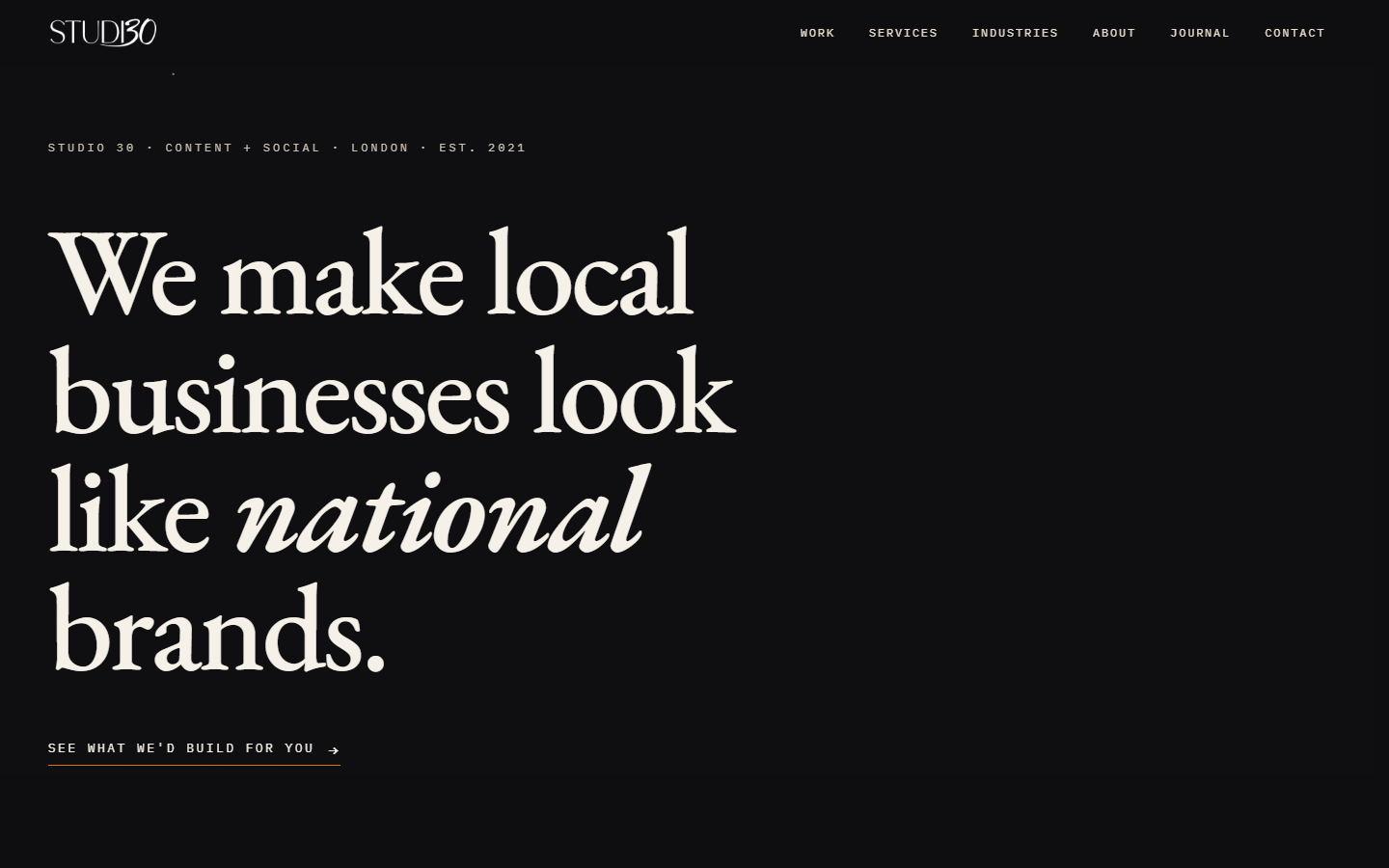 Studio 30 — Content + Social